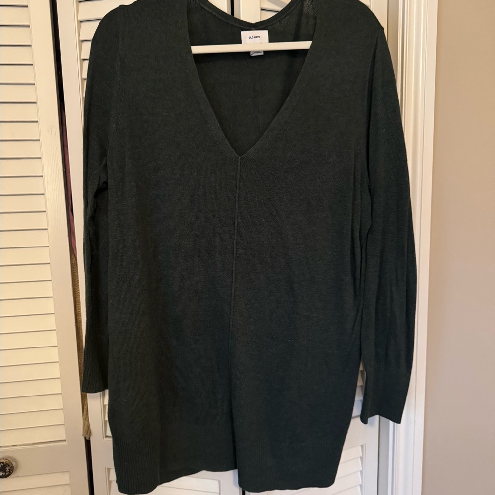 Old Navy Deep Green V-Neck Tunic